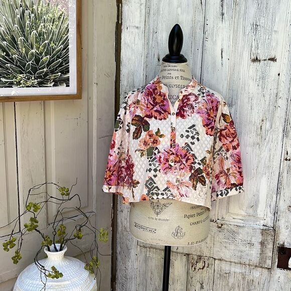 ANTHROPOLOGIE, PILCRO SURF BLOUSE Size M NWOT - Picture 1 of 7